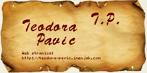 Teodora Pavić vizit kartica